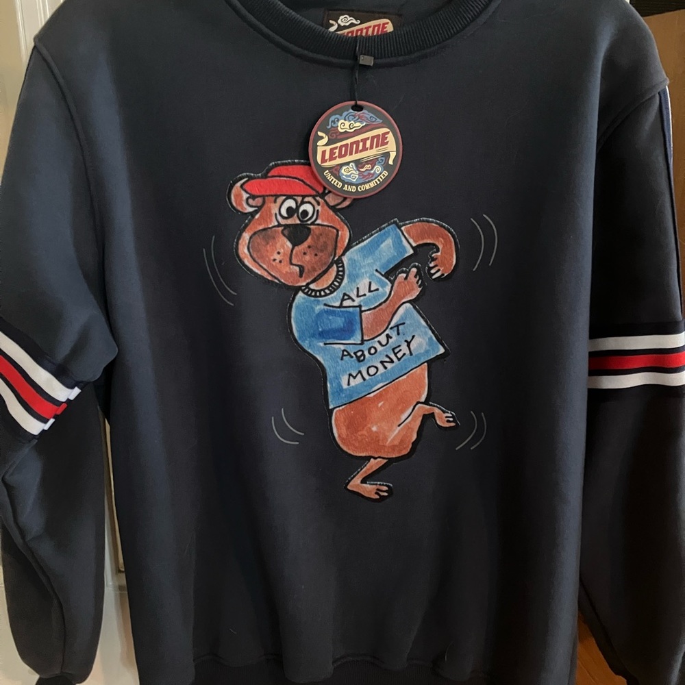 Leonine Navy Graphic Sweater